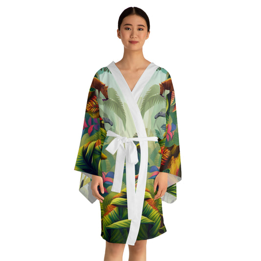 Long Sleeve Jungle Kimono Robe