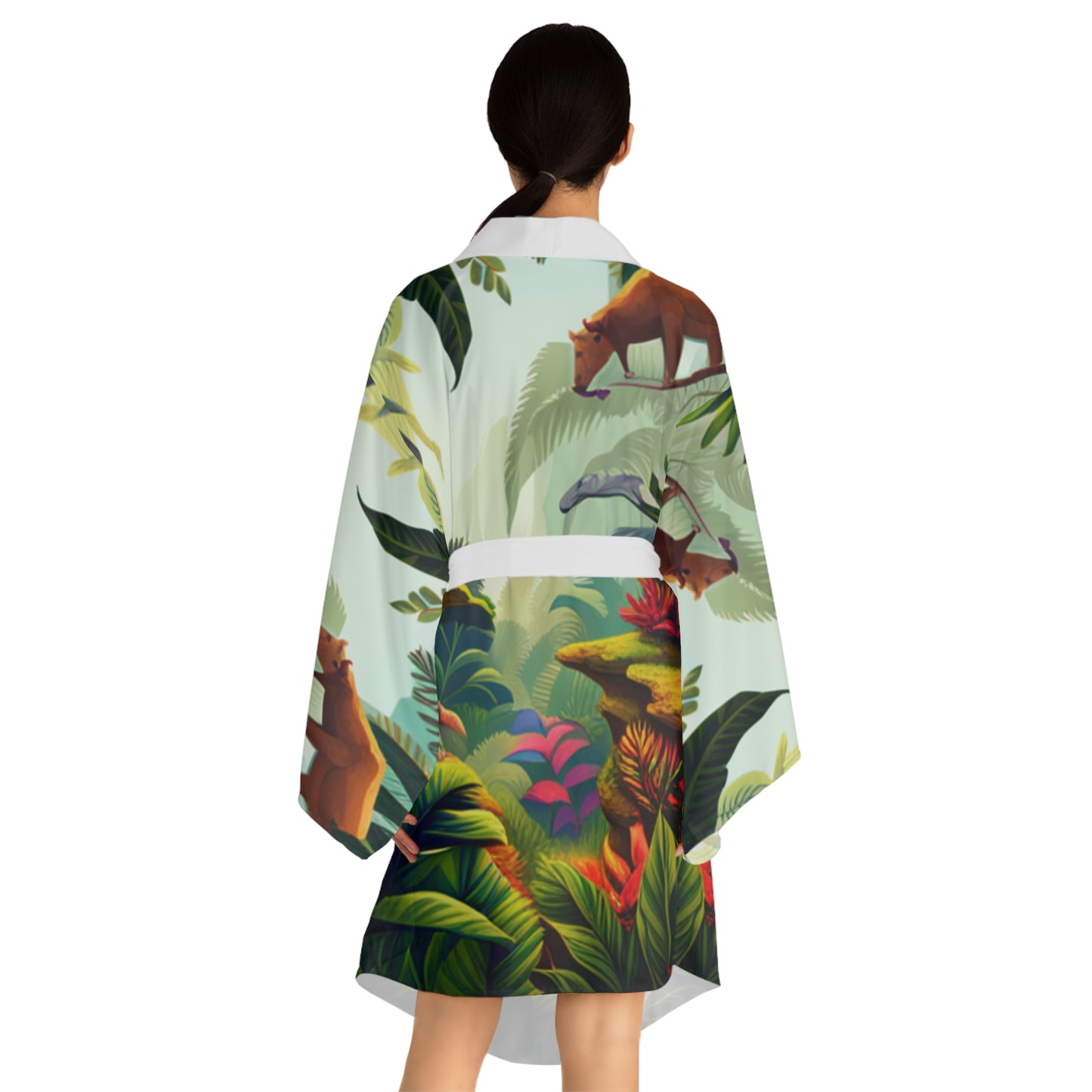 Long Sleeve Jungle Kimono Robe