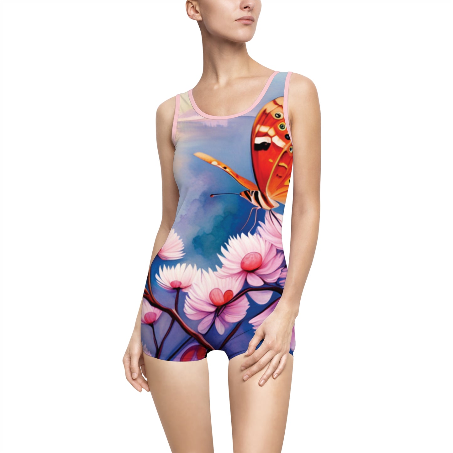 Women's Butterfly Vintage Swimsuit (AOP)